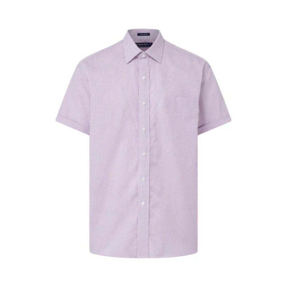 MagnaReady® 'Ryan' Adaptive Spread Collar Shirt – 100% Cotton Poplin, Traditiona